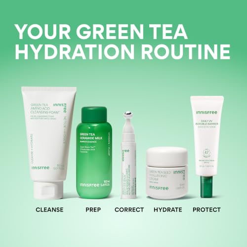 innisfree Green Tea Amino Acid Cleansing Foam, Sulfate-Free - Product Imagery