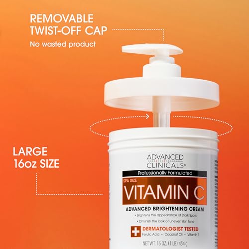Advanced Clinicals Vitamin C Cream Visibly Brightening Body - Product Imagery