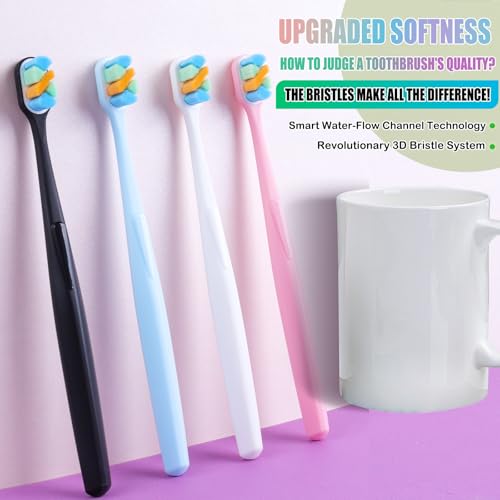 Tetragonal tree 6-Pack Extra Soft Toothbrushes for Sensitive - Product Imagery