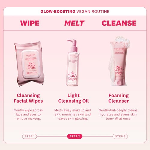 THE FACE SHOP Rice Water Bright Light Cleansing Oil, 5.0 fl. oz. - Product Imagery
