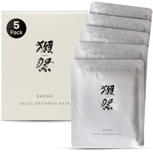 Dassai Beauty Japanese Sake Facial Sheet Mask Set | Hydrating & Brightening Rice Face Mask with Sake Lees Essence, Hydro