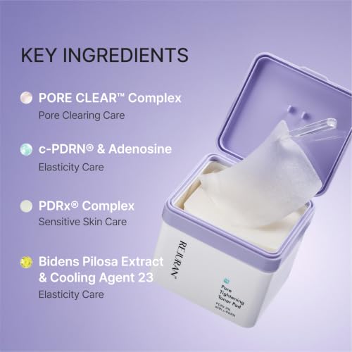 REJURAN Pore Tightening Toner Pads, PDRx 3% & c-PDRN®, 60 Pads, - Product Imagery