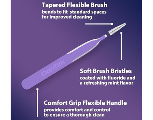 DenTek Complete Clean Easy Reach Floss Picks, Advanced Fluoride - Product Imagery