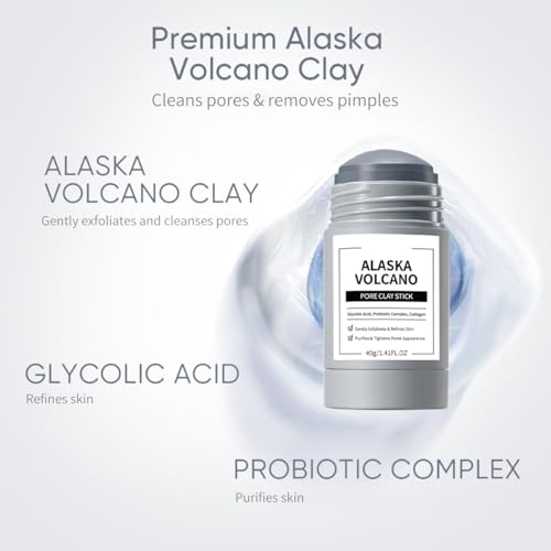 2 Pcs Face Mask Stick for Face，Volcanic and Wormwood Mud Mask - Product Imagery
