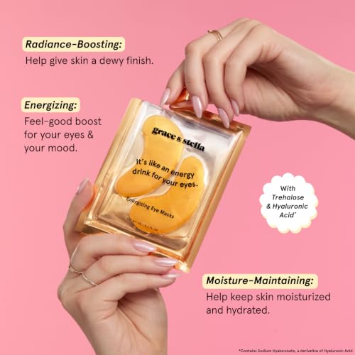 grace & stella Award Winning Eye Patches for Puffy Eyes - Product Imagery
