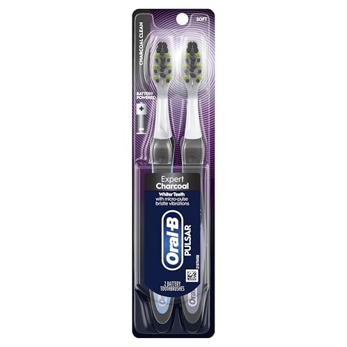 Oral-B Pulsar Charcoal, Battery Electric Toothbrush, 2 Count - Product Imagery