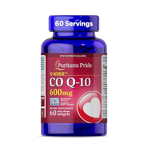 Puritan's Pride Coenzyme CoQ10 600mg, Rapid Release Softgels - Product Imagery