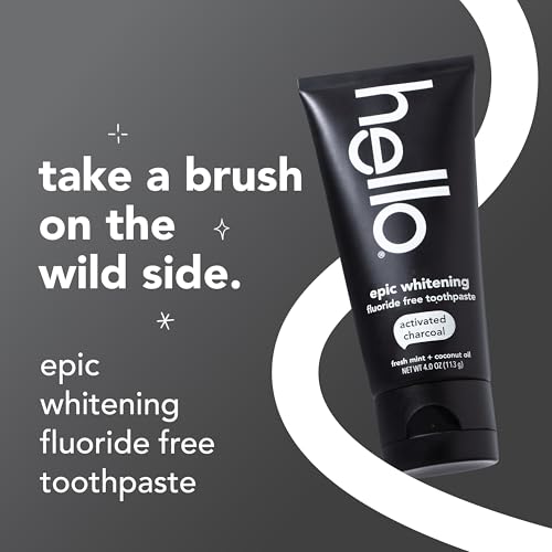 hello Epic Whitening Activated Charcoal Toothpaste, 4 oz - Product Imagery