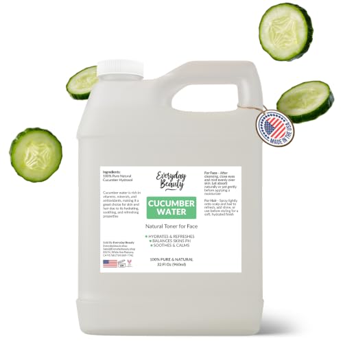 Everyday Beauty Helping You Feel Beautiful Inside And Out Cucumber Hydrosol Bulk - 32 oz All Natural Hydrating Spray Mis