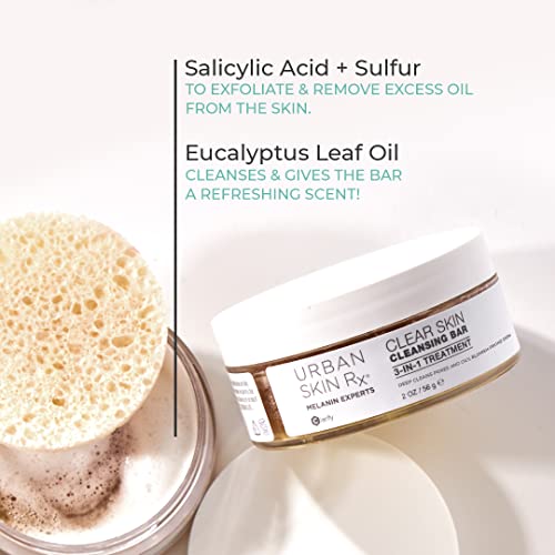Urban Skin Rx Clear Skin 3-in-1 Daily Treatment Cleansing Bar, - Product Imagery