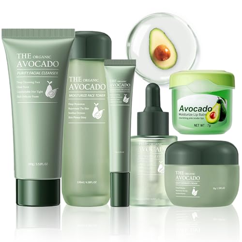 Avocado Skin Care Set, 6-In-1 Skincare Gift Set For Women Girls - Product Imagery