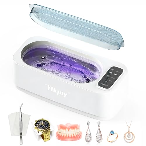ylkjny 55KHz Ultrasonic Jewelry Cleaner for Jewelry, Eyeglasses& Watches