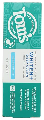 Tom's of Maine Whiten Plus Deep Clean Whitening Toothpaste, - Product Imagery