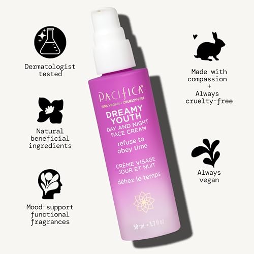 Pacifica Face Moisturizer Lotion - Dreamy Youth Day & Night Face - Product Imagery