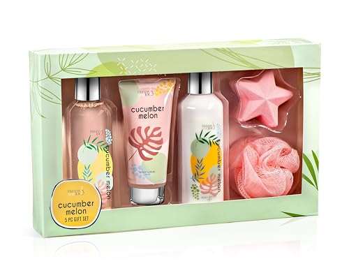 Freida and Joe Fragrance Bath & Body Collection Gift Box, (Cucumber Melon) – Cucumber Melon, 1 Count (Pack of 5)