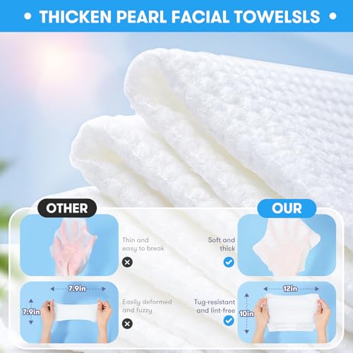 Beauntangly Disposable Face Towel, XL Facial Towelettes Soft - Product Imagery