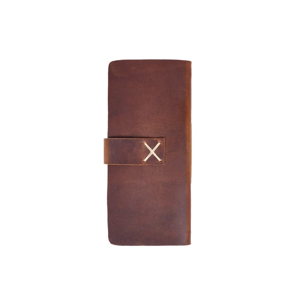 4.6 4.6 out of 5 stars GUNNER Hunting Log Journal Notebook, Premium Leather Field Journal – close-up detail