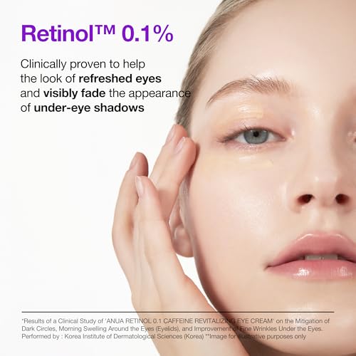 Anua Retinol 0.1 Caffeine Revitalizing Eye Cream, 1.05 fl oz - Product Imagery