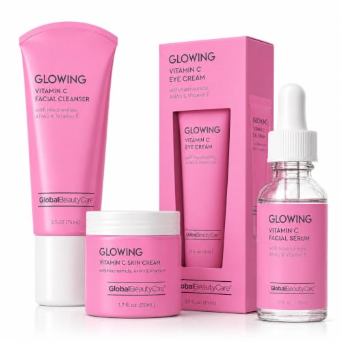 Global Beauty Care Glowing Vitamin C Skin Care Routine Bundle Kit - Product Imagery