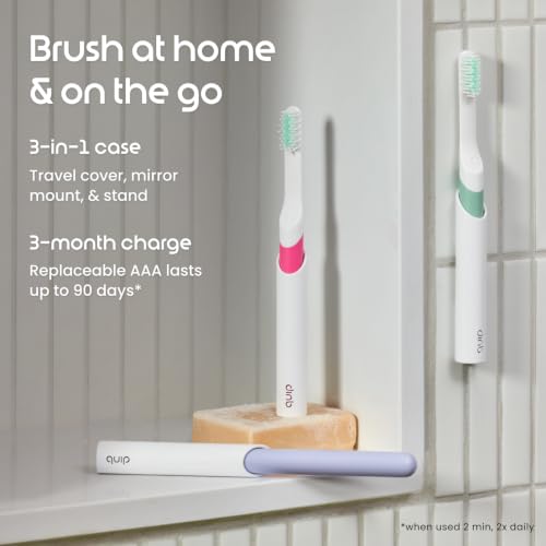 Quip Sonic Toothbrush for Adults with Timer - Includes Extra - Product Imagery
