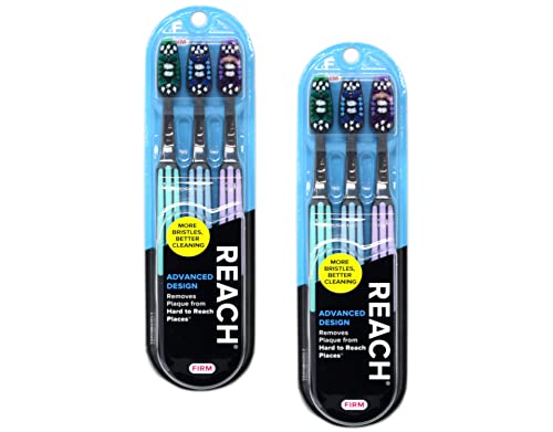 Reach Advanced Design Firm Toothbrushes, Colors May Vary, 3 - Product Imagery