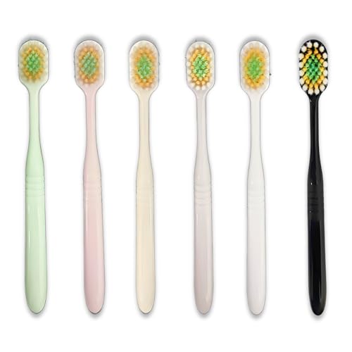Ultra-Soft Toothbrushes, Thin Wide Head, 3-Layer Tapered - Product Imagery