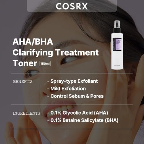 COSRX AHA/BHA Treatment Toner for Whiteheads & Clogged Pores, - Product Imagery