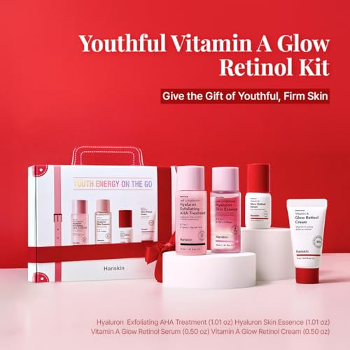 Hanskin Youth Energy On The Go Kit, Retinol & AHA Skincare Set, - Product Imagery