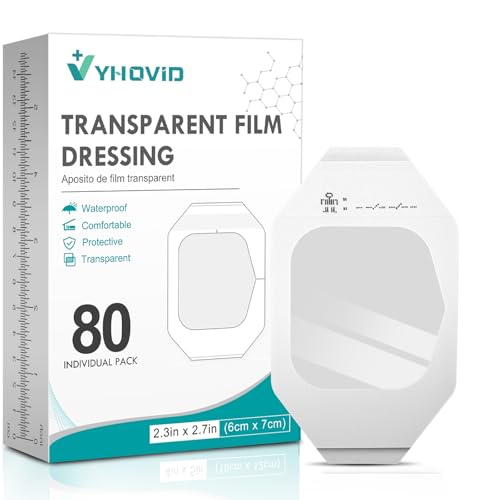 80 Packs Transparent Film Dressing 2.375" x 2.75" - Waterproof - Product Imagery