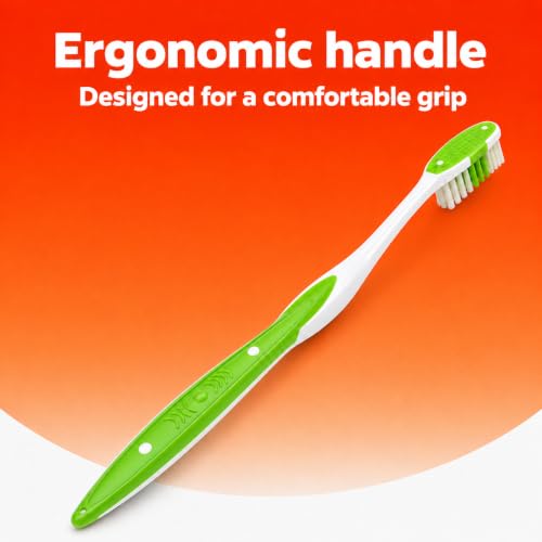 Adult Toothbrushes 6 Pack, Manual Toothbrush Value Pack with - Product Imagery
