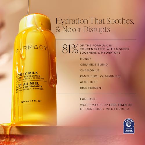 Farmacy Honey Milk Face Essence - Hydrating Milky Toner with - Product Imagery