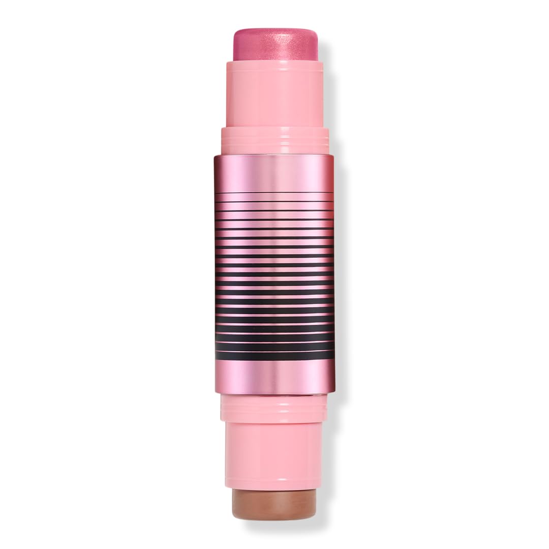 DIBS Beauty GlowTour Duo Shimmering Blush & Contour Stick for Face and Lips, Buildable Cream Formula, Pearly Glow Finish