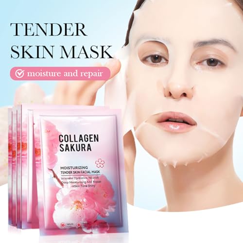 Sakura Skincare Kit, 11Pcs Skin Care Set with Cleanser, Toner, - Product Imagery