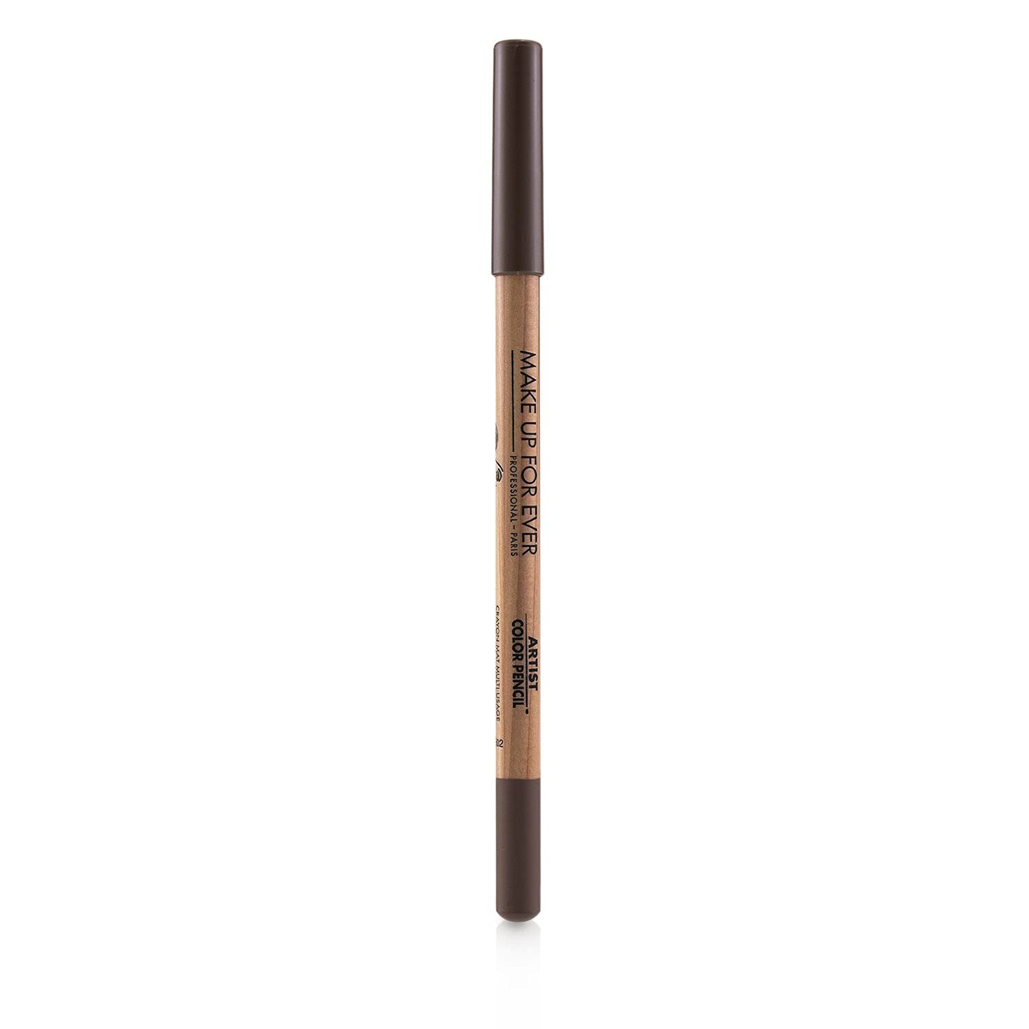 Make Up For Ever Artist Color Pencil 506 Endless Cacao eyelid color pencil, 0.05 oz, applied on eyelid for a rich cacao shade.