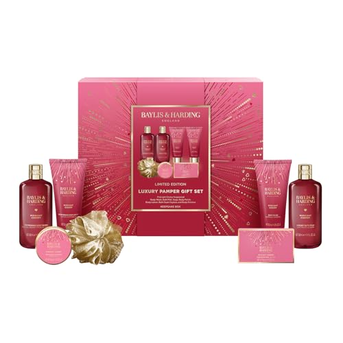 Baylis & Harding Limited Edition Luxury Pamper Box, Gift Set for Women – Cruelty Free, Vegan, Cherry, 1 Count (Pack of 1