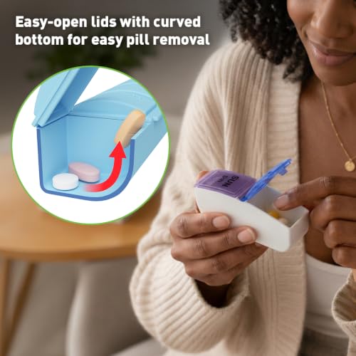 Ezy Dose Weekly (7-Day) AM/PM Pill Organizer, Large Case, - Product Imagery