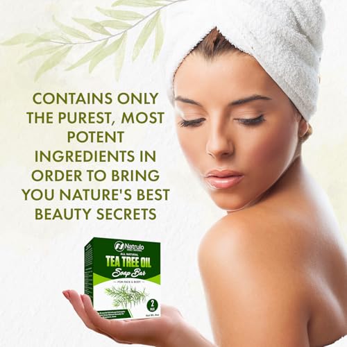 Tea Tree Oil Soap Bar for Face & Body – All Natural Remedy Skin - Product Imagery