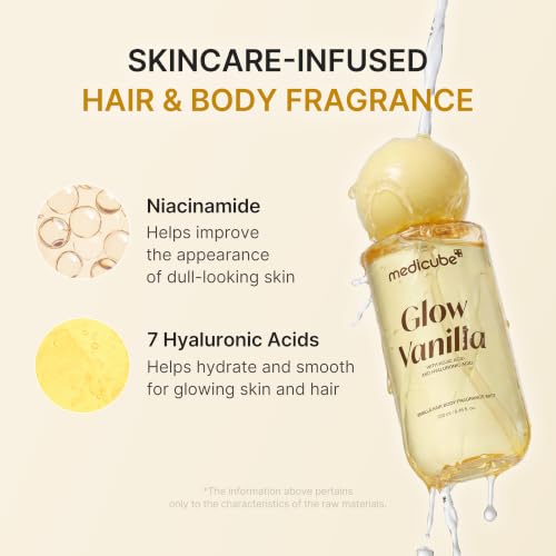 medicube Glow Vanilla Hair & Body Fragrance Mist, 3.38 fl. oz. - Product Imagery