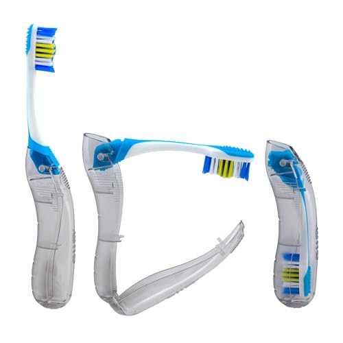 GUM Folding Travel Toothbrush, Soft Bristle, Compact Head, 1 - Product Imagery