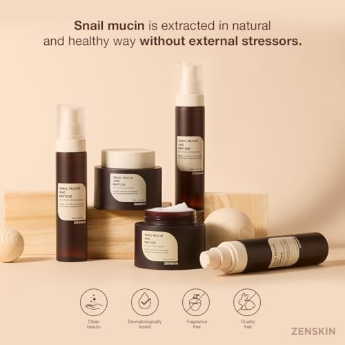 Korean Skin Care Snail Mucin Moisturizer Face Cream - 90% Snail - Product Imagery