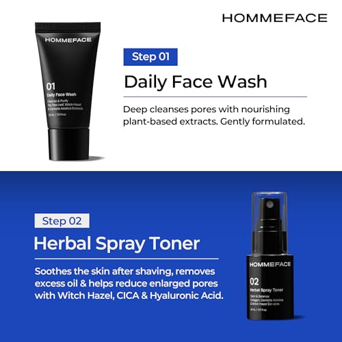 HOMMEFACE Men's First Class Skincare Essentials Travel Kit, 5ct. - Product Imagery
