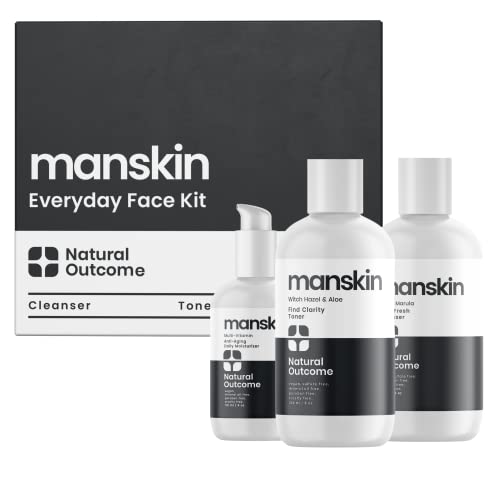 Natural Outcome Mens Skin Care Kit | Mens Facial Care Kit for - Product Imagery
