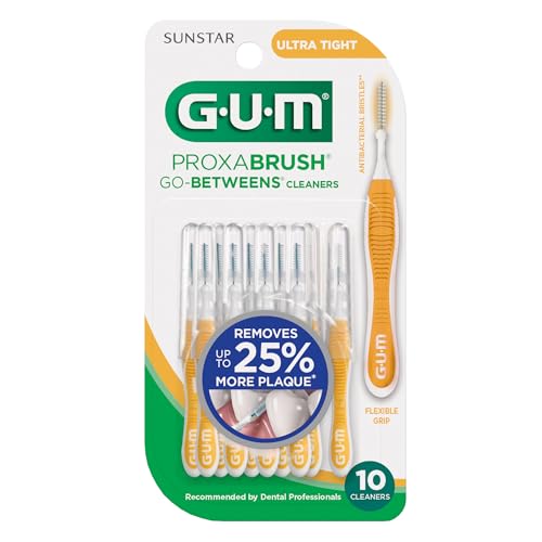 GUM Proxabrush Go-Betweens Ultra Tight Brushes, 10 Count (4 Pack) - Product Imagery