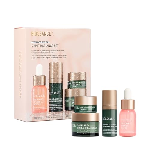 BIOSSANCE Rapid Radiance Set - Clean Skincare Gift for Glowing - Product Imagery