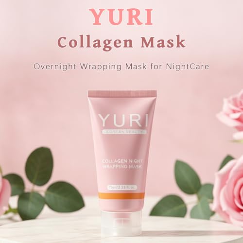 YURI Collagen Mask, Collagen Night Wrapping Mask 1PCS, Peel Off - Product Imagery