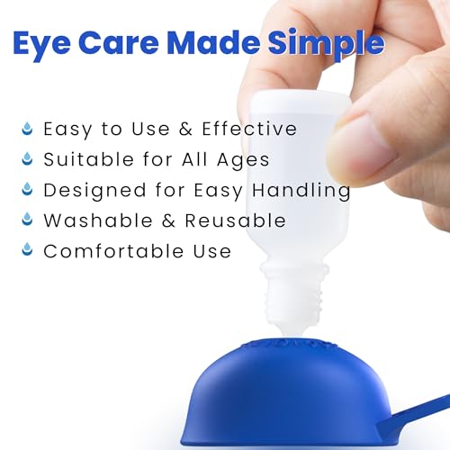 Eye Drop Guide for Nozzle Head Bottles, No Blink Reflex, Dark - Product Imagery