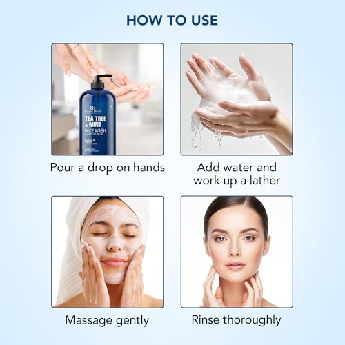 Botanic Hearth Tea Tree Face Wash With Mint - 16 Fl oz - Product Imagery