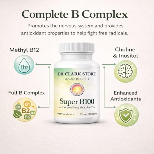 Dr Clark Store Vitamin B Complex (Super B100), 100 Gelatin - Product Imagery