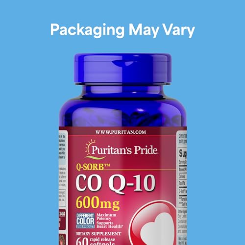Puritan's Pride Coenzyme CoQ10 600mg, Rapid Release Softgels - Product Imagery