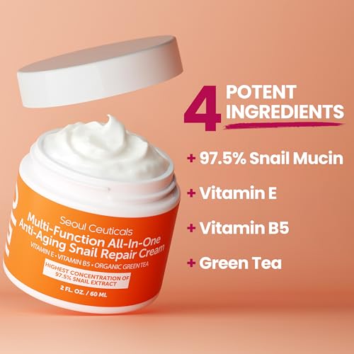 SeoulCeuticals 97.5% Snail Mucin Korean Face Moisturizer Day & - Product Imagery